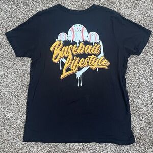 Black Baseball Lifestyle Graphic Tee